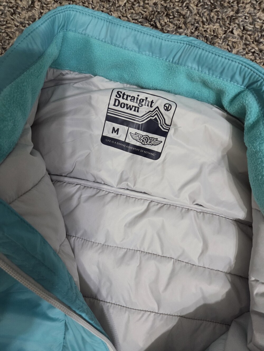 Straight Down Women's Teal Puffer Jacket